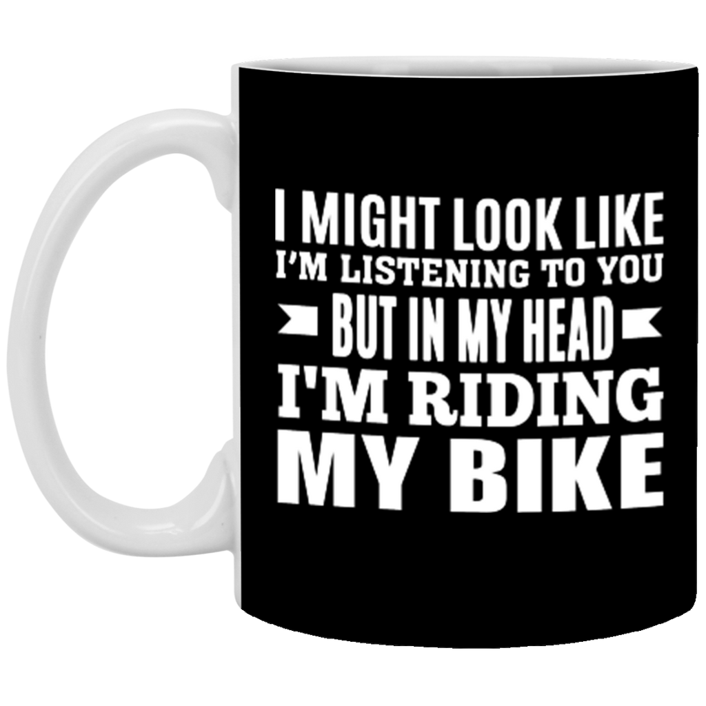 In My Head I'm Riding My Bike XP8434 11 oz. White Mug