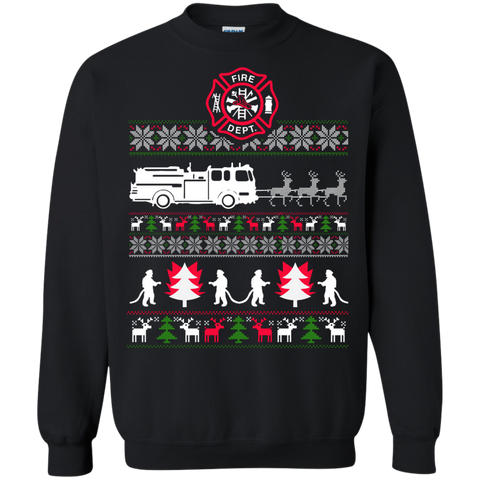 firefighter ugly christmas sweater T-Shirt