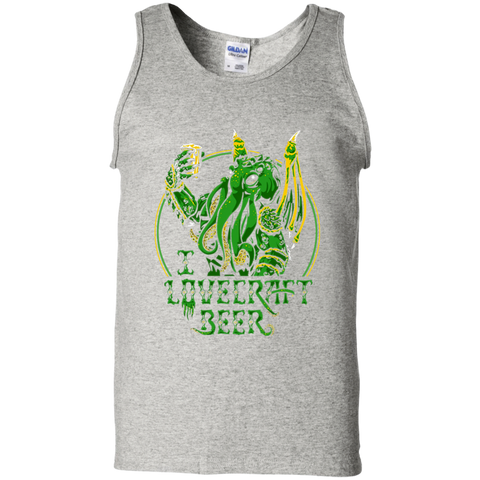 I Lovecraft Beer T-Shirt G220 Gildan 100% Cotton Tank Top