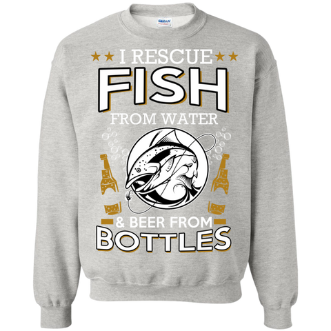 fish from water and beer from bottles  funny T-Shirt