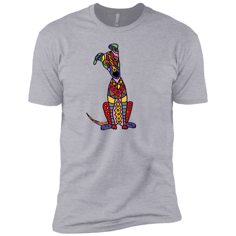 funny psychedelic greyhound dog abstract art T-Shirt