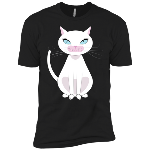cartoon white cat t- T-Shirt