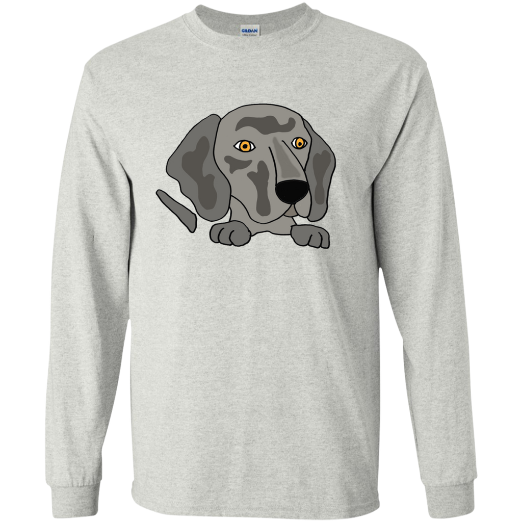 funny cute weimaraner puppy dog art T-Shirt