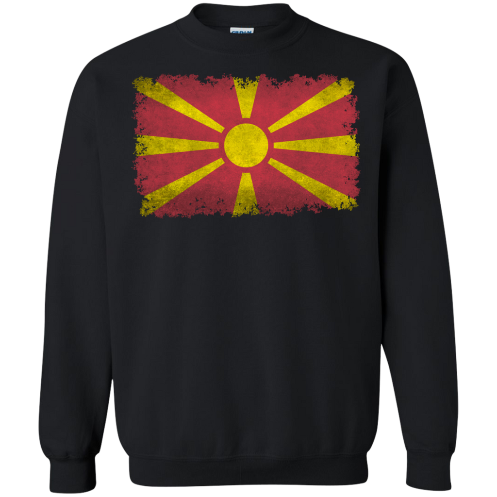 flag of macedonia in vintage retro style T-Shirt