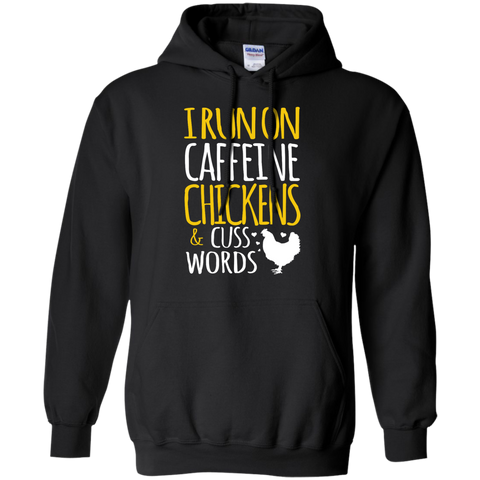 i run on caffeine chickens & cuss words tanks T-Shirt
