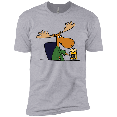 funny cool moose drinking beer cartoon T-Shirt