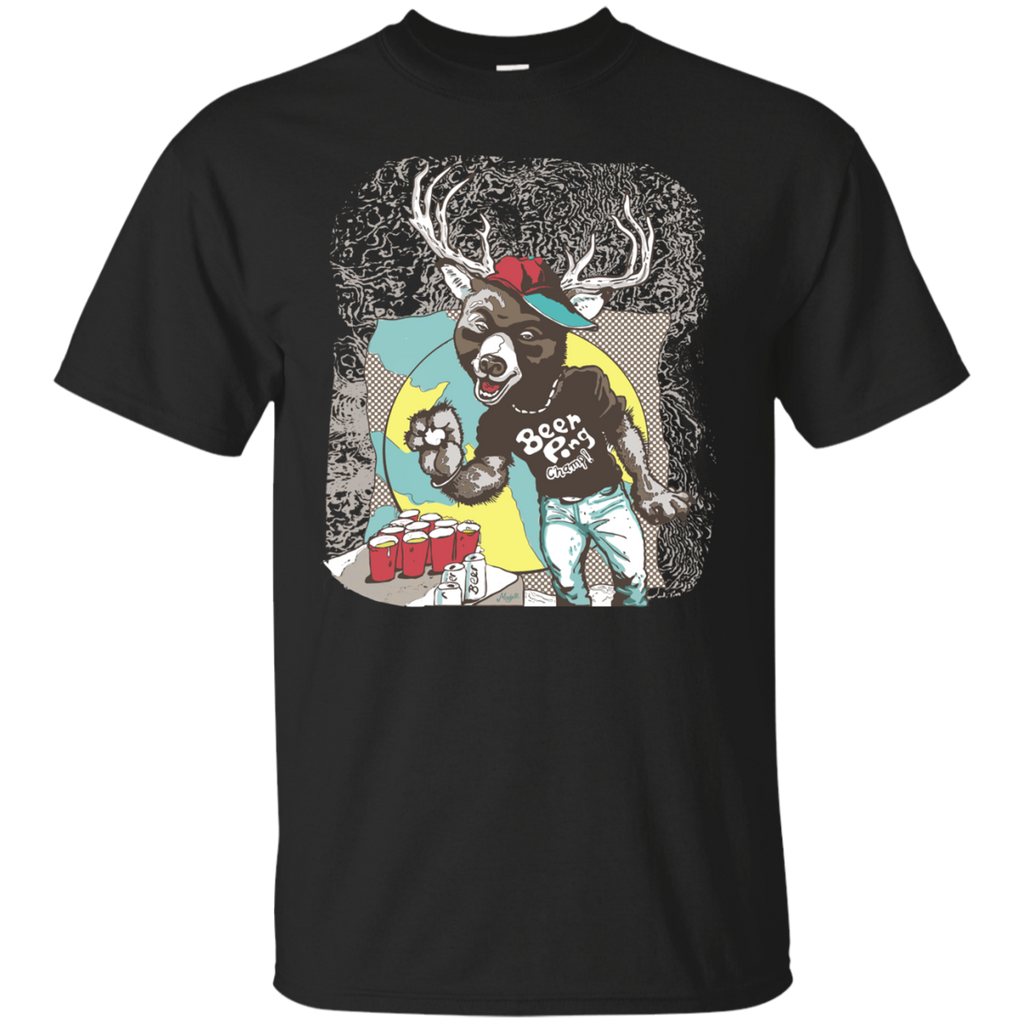 bear plus deer equals beer pong T-Shirt