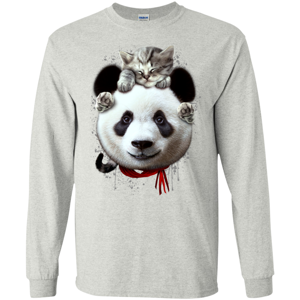 cat on panda T-Shirt
