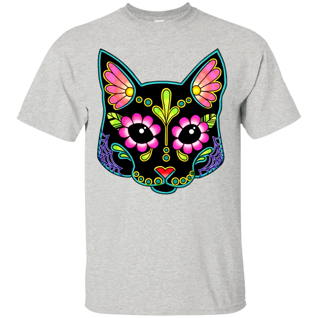 cat in black - day of the dead sugar skull kitty sweatshirt T-Shirt