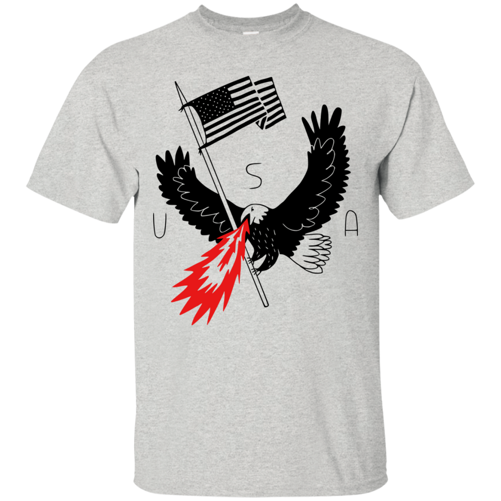 fire breathing bald eagle of patriotism T-Shirt
