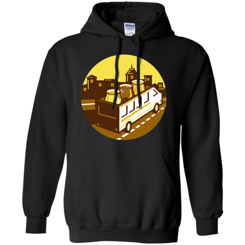 beer flight glass on van cityscape circle retro T-Shirt