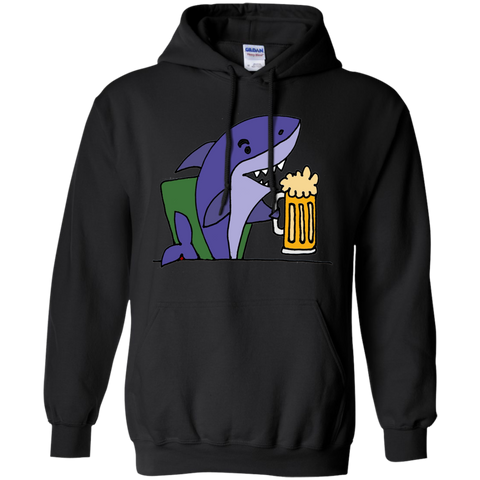 funny cool shark drinking glass of beer T-Shirt