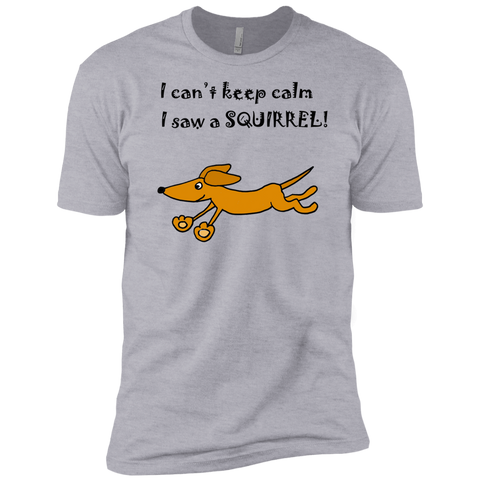 funny dachshund dog chasing dog keep calm cartoon T-Shirt