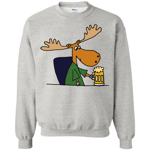 funny cool moose drinking beer cartoon T-Shirt