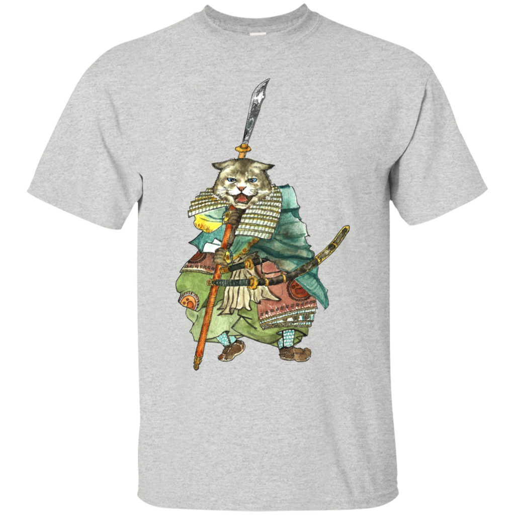 japanese samurai cat with two swords sweatshirt T-Shirt