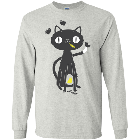 black cat art print  t- T-Shirt
