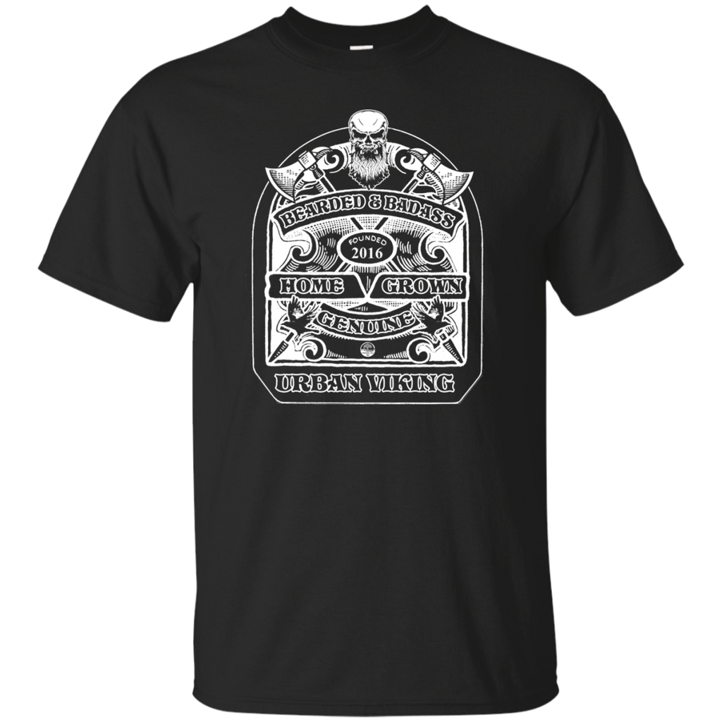 bearded & badass home grown genuine urban viking T-Shirt