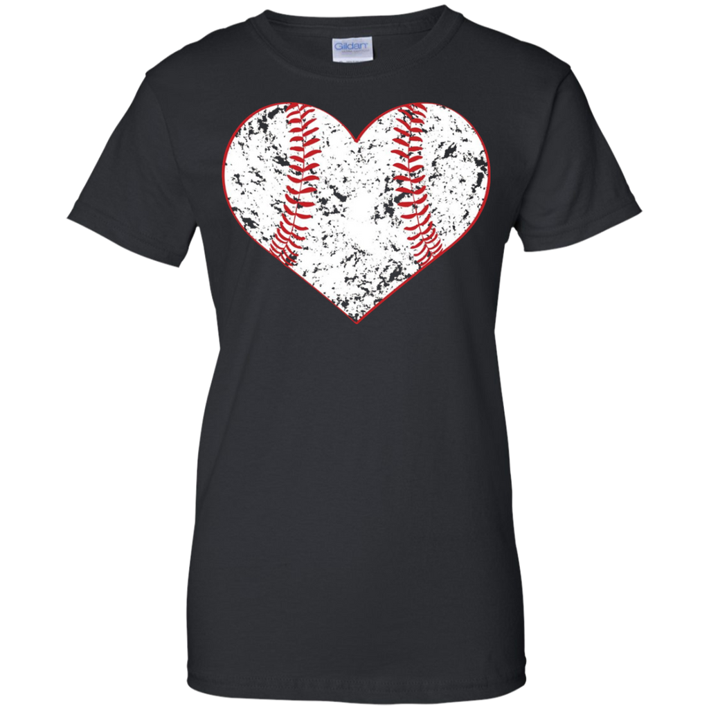 baseball heart, softball mom, mother gift custom T-Shirt