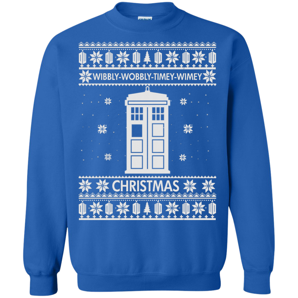 doctor who christmas sweater: wibbly wobbly timey wimey christmas T-Shirt