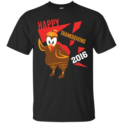 funny happy thanksgiving 2016 turkey face design T-Shirt