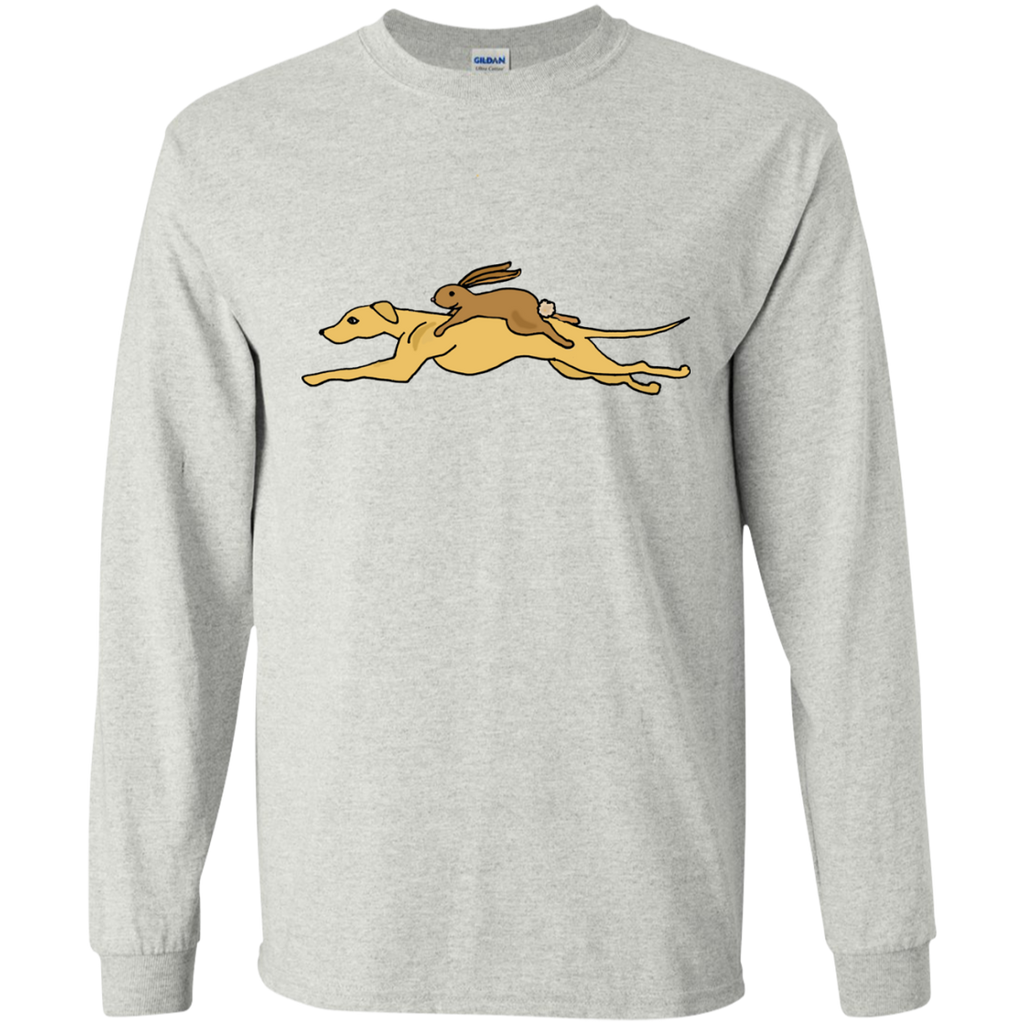 cool funny racing greyhound with rabbit riding him T-Shirt