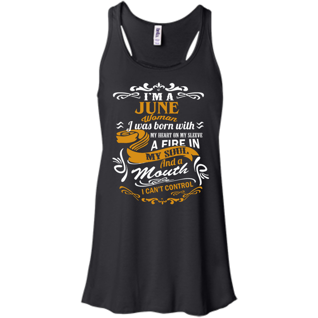 i'm a june woman i was born with my heart on my sleeve T-Shirt