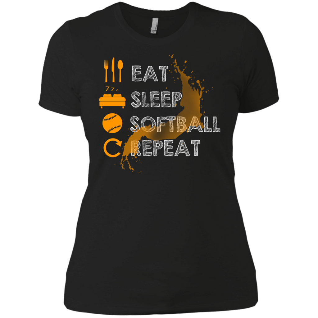 eat, sleep, softball and repeat T-Shirt