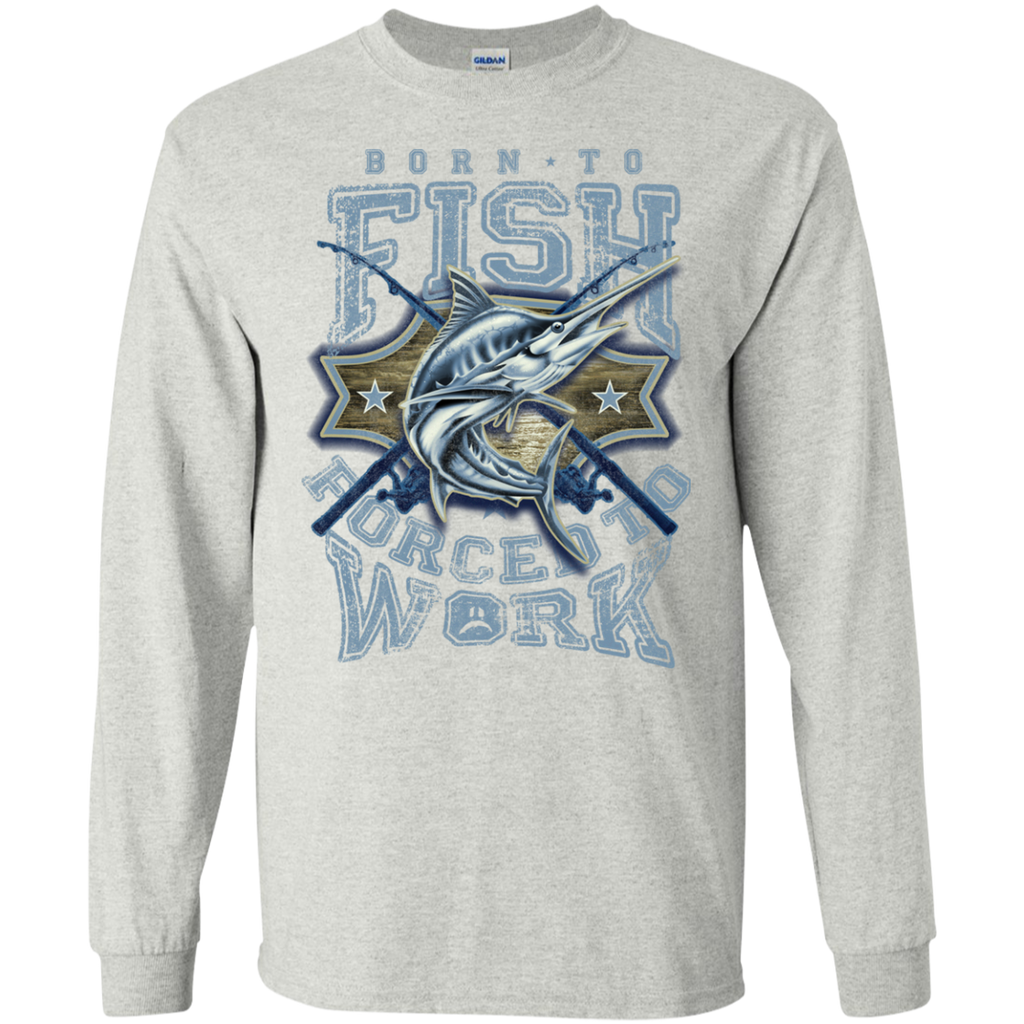 born to fish forced to work T-Shirt