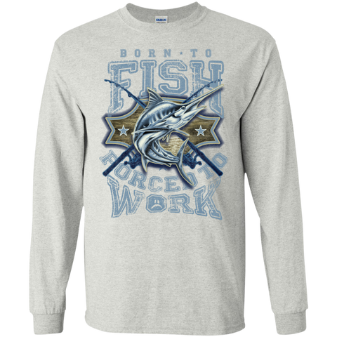 born to fish forced to work T-Shirt