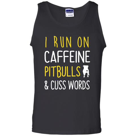 i run on caffeine pitbulls and cuss words T-Shirt