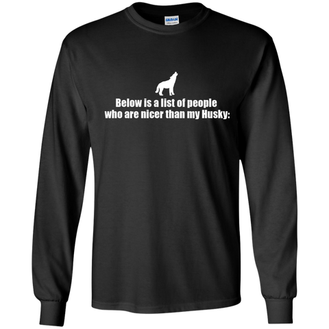 below is a list of people - husky T-Shirt