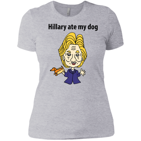 funny hillary ate my dog political cartoon sweatshirt T-Shirt