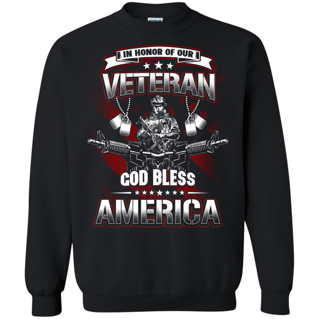 in honor of our veteran god bless america T-Shirt