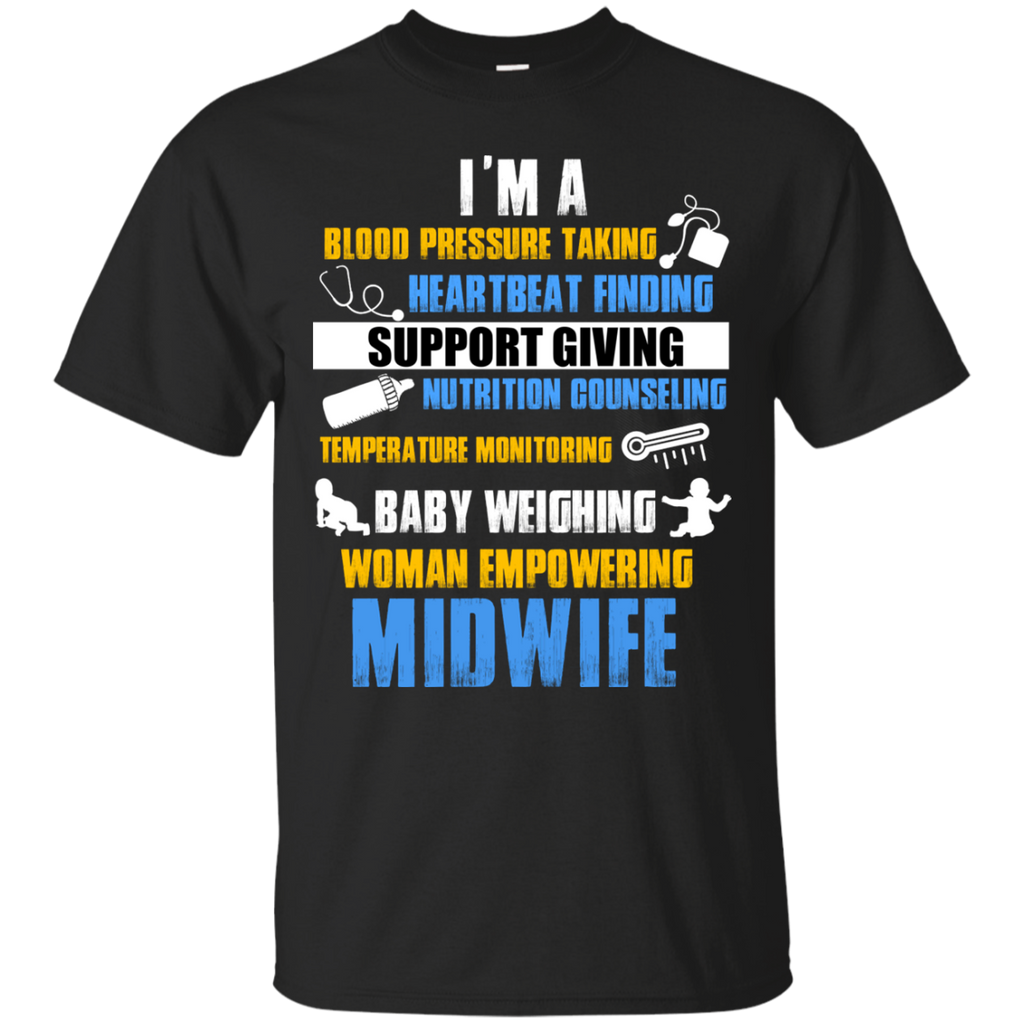 baby weighing woman empowering midwife T-Shirt