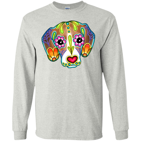 beagle - day of the dead sugar skull dog matching family T-Shirt