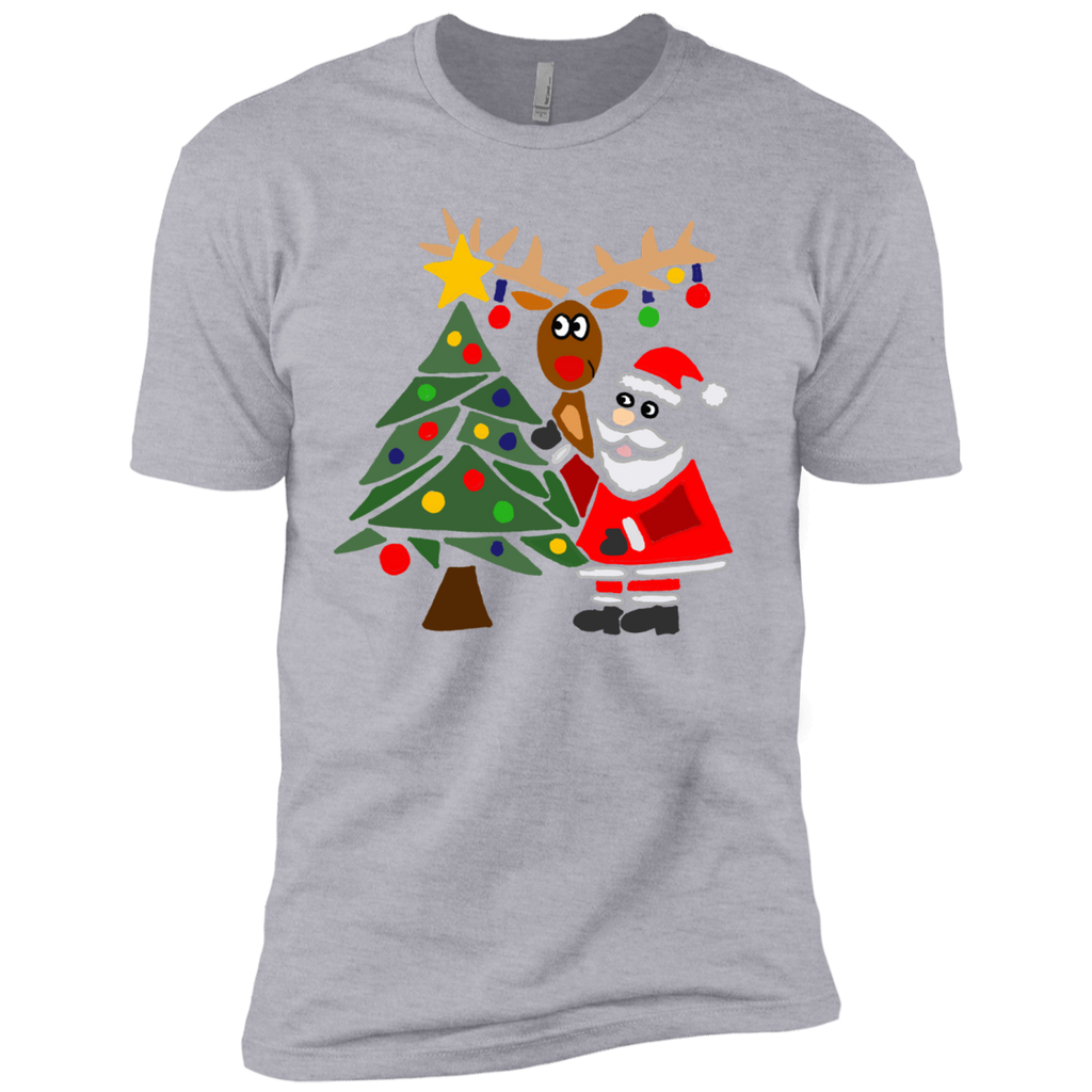 funny cute santa claus and christmas reindeer  T-Shirt