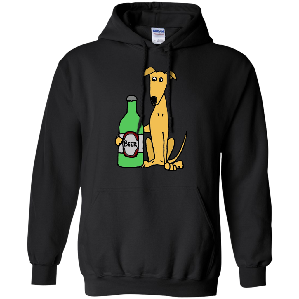 cool funny greyhound dog with large beer T-Shirt