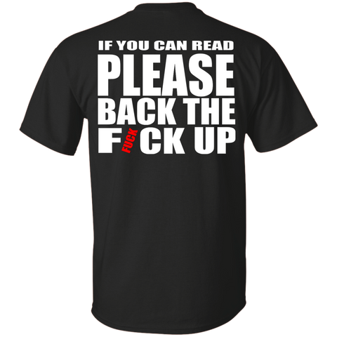 back the fvck up - motorcycle T-Shirt