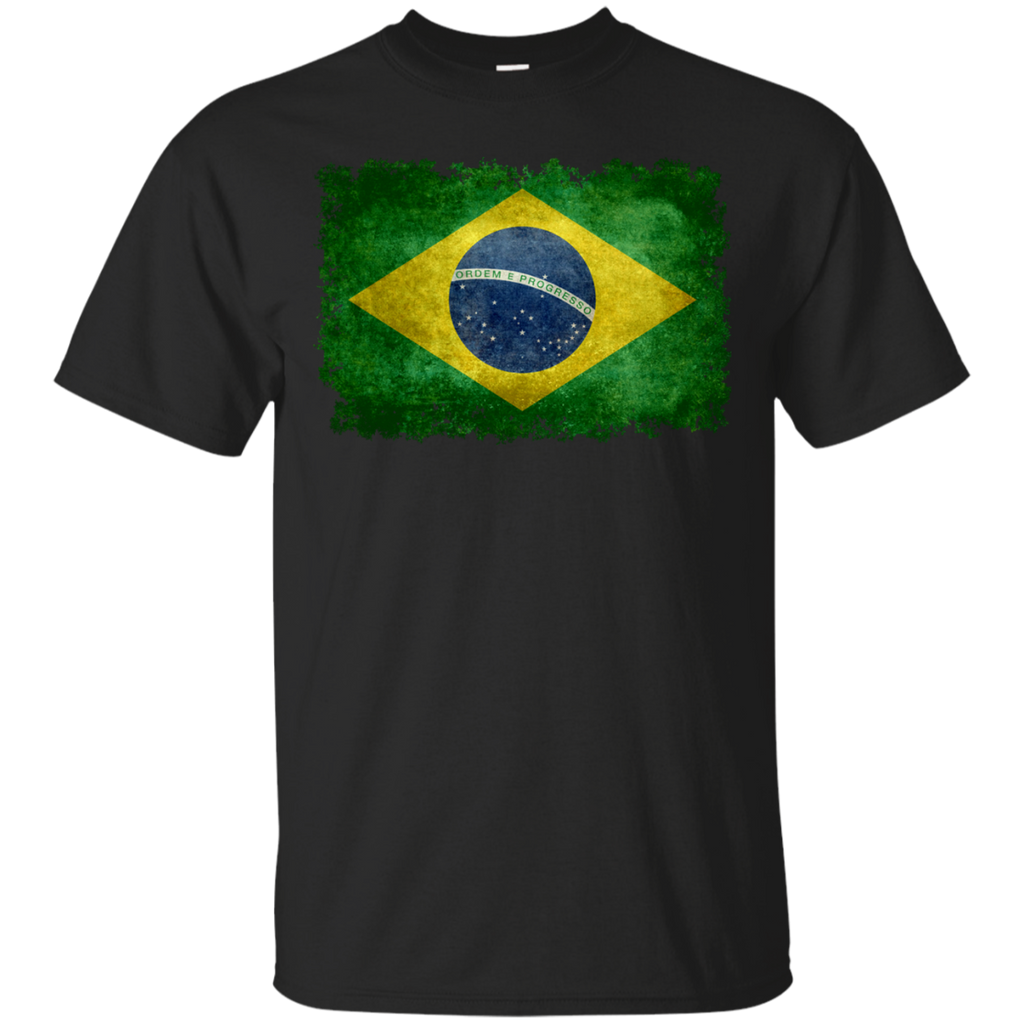 flag of brazil in vintage retro style T-Shirt