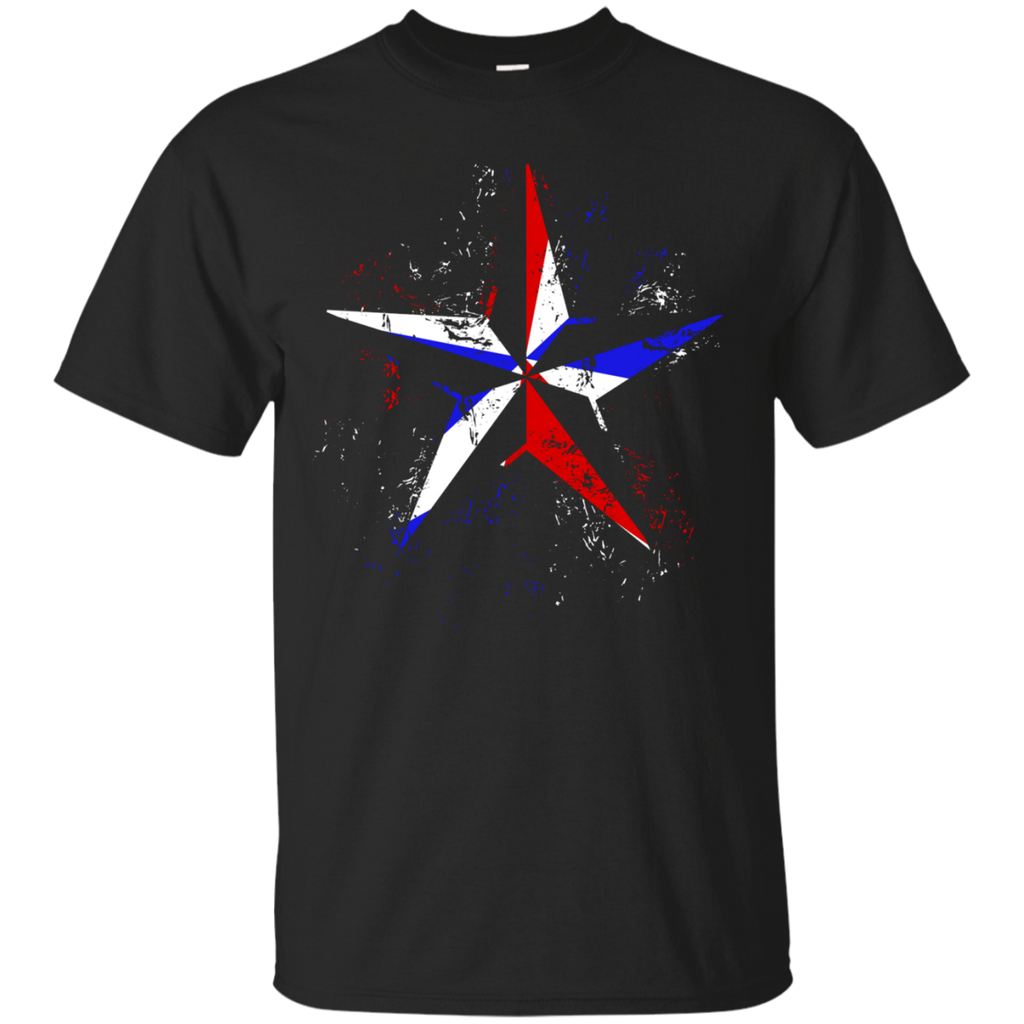 american flag nautical star - grunge T-Shirt