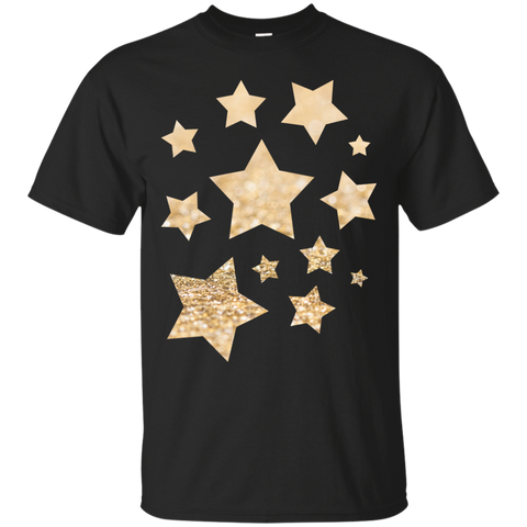 beautiful champagne gold glitter sparkles stars T-Shirt
