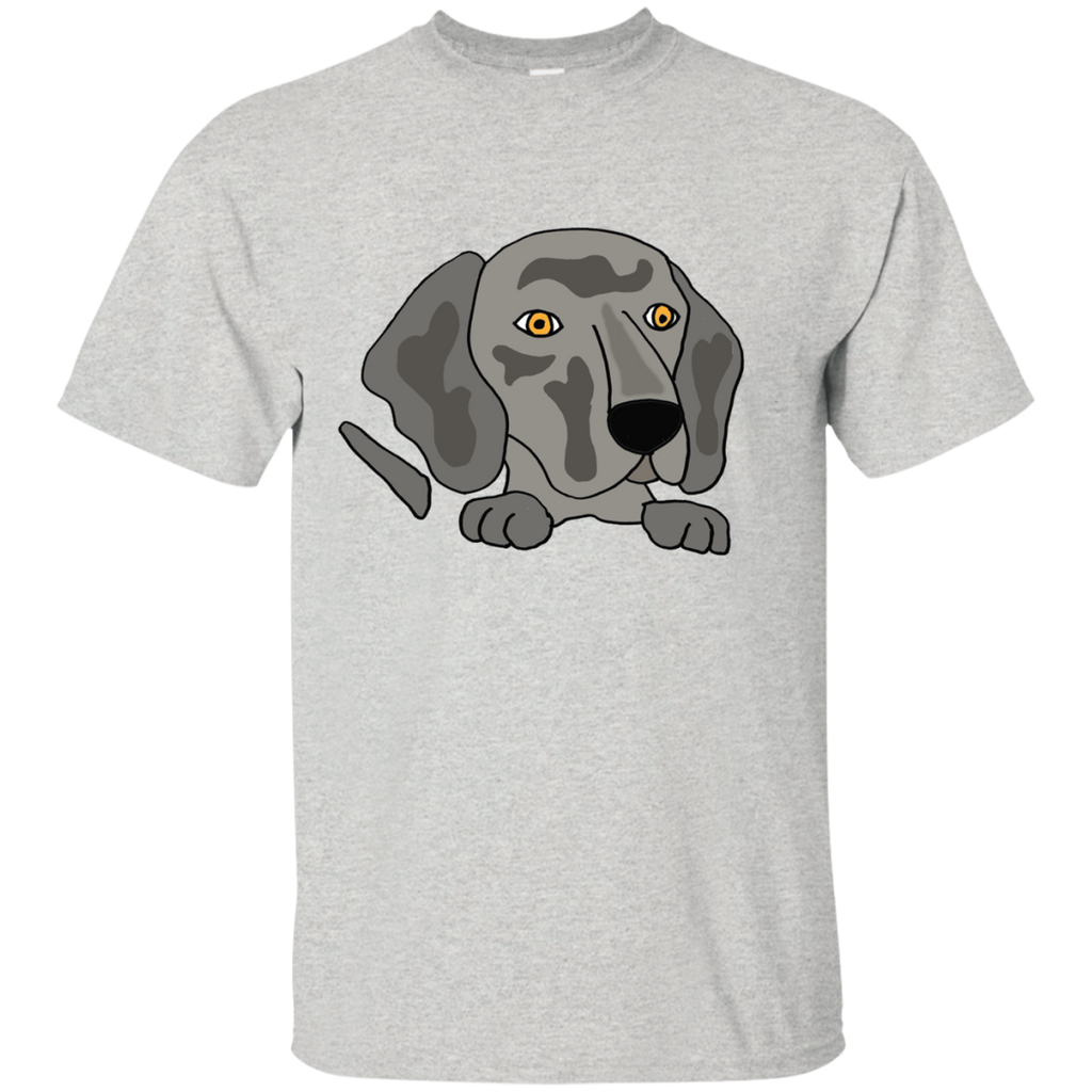 funny cute weimaraner puppy dog art T-Shirt