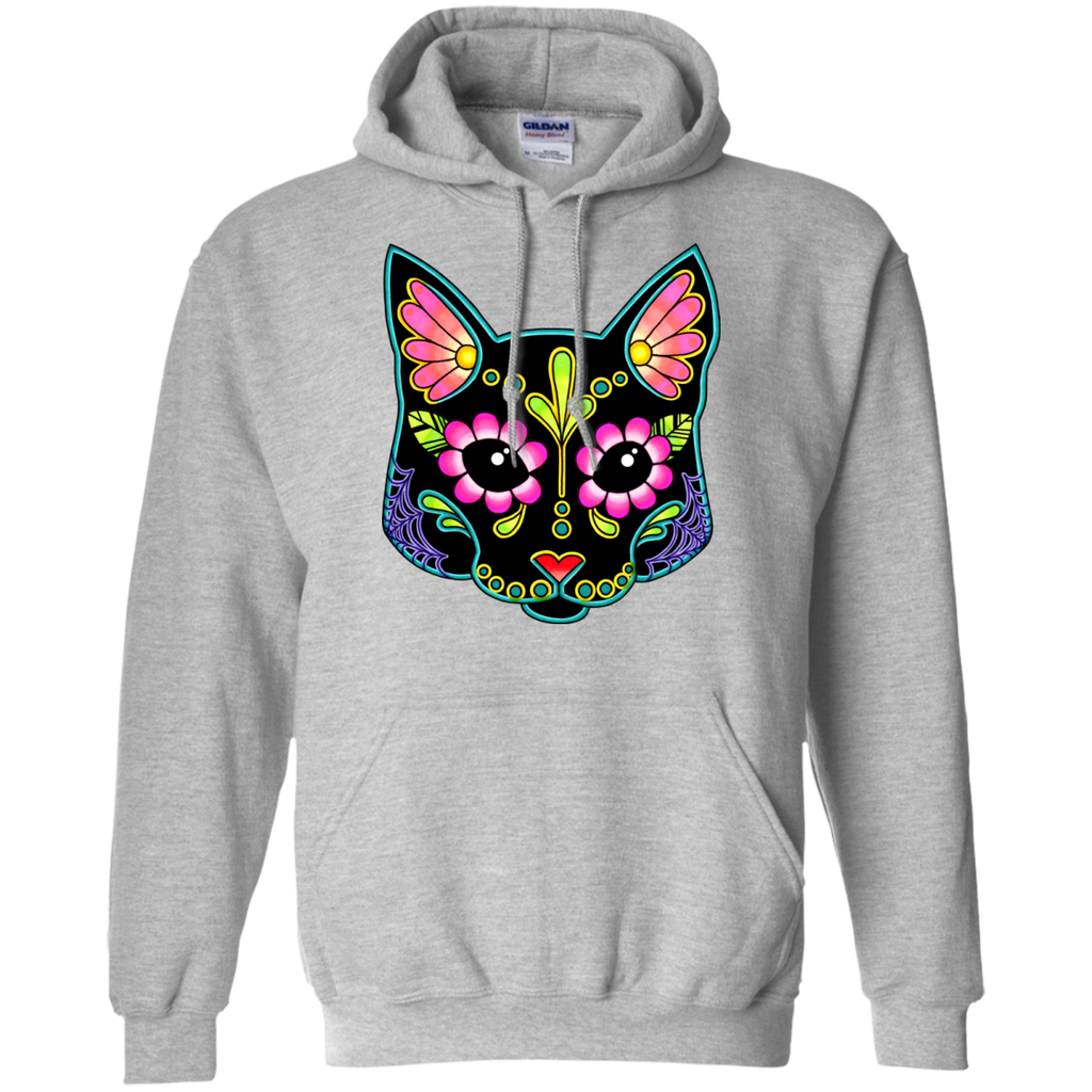 cat in black - day of the dead sugar skull kitty sweatshirt T-Shirt