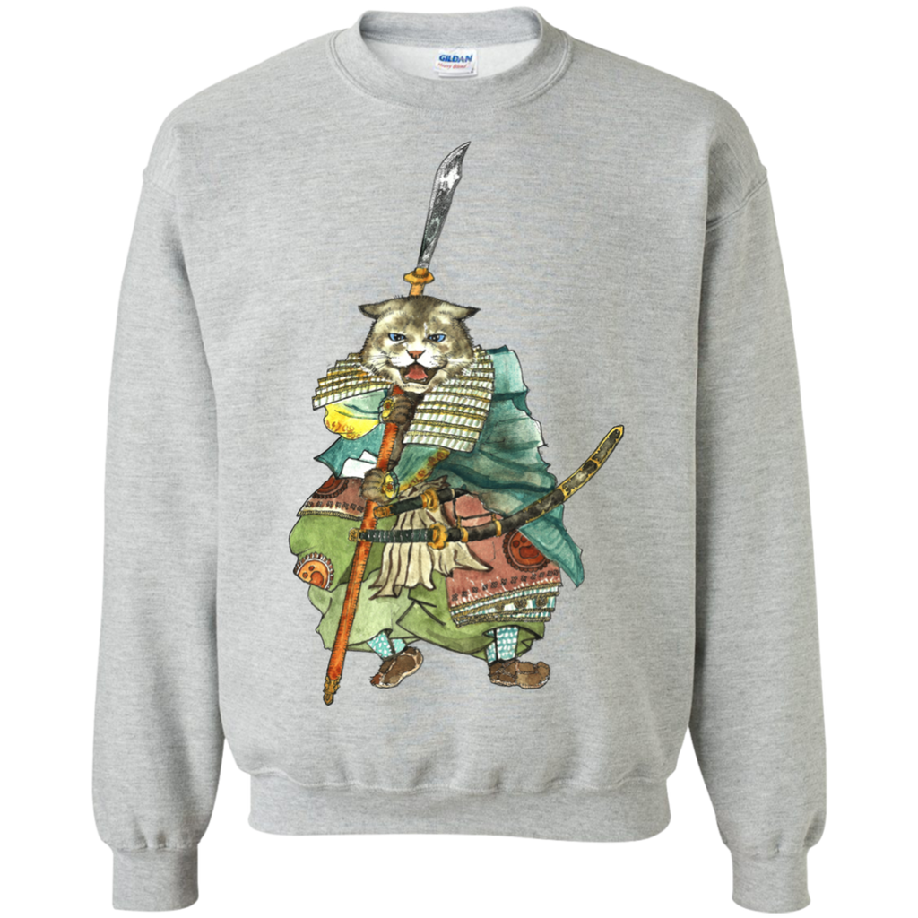japanese samurai cat with two swords sweatshirt T-Shirt