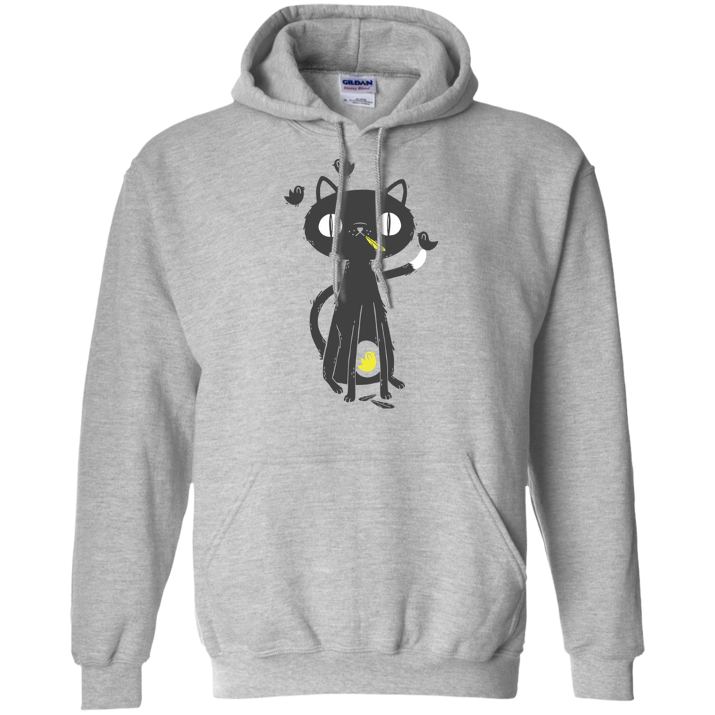 black cat art print  t- T-Shirt