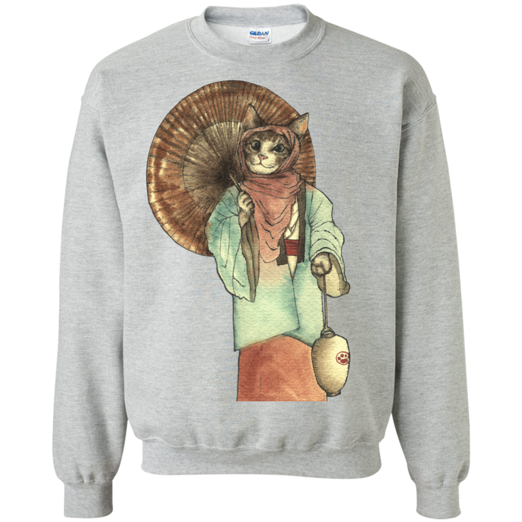 japanese umbrella cat with lantern sweatshirt T-Shirt
