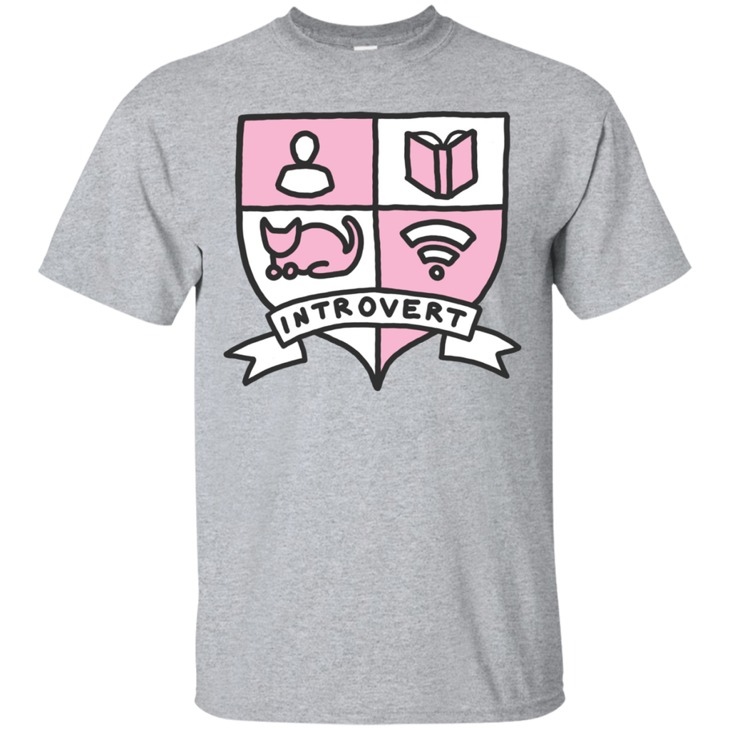 introvert reading book wifi cats awkward crest sweatshirt T-Shirt