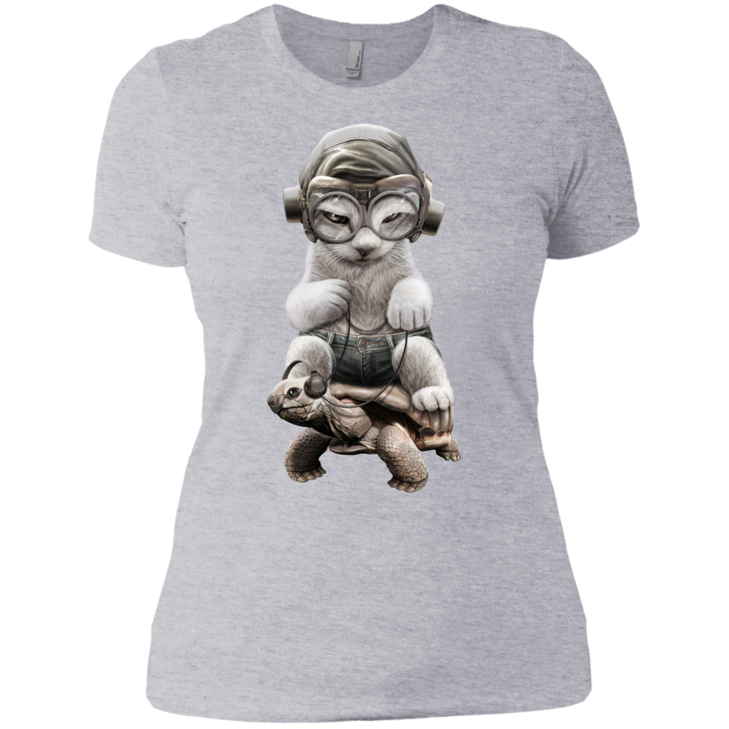cat riding tortoise sweatshirt T-Shirt