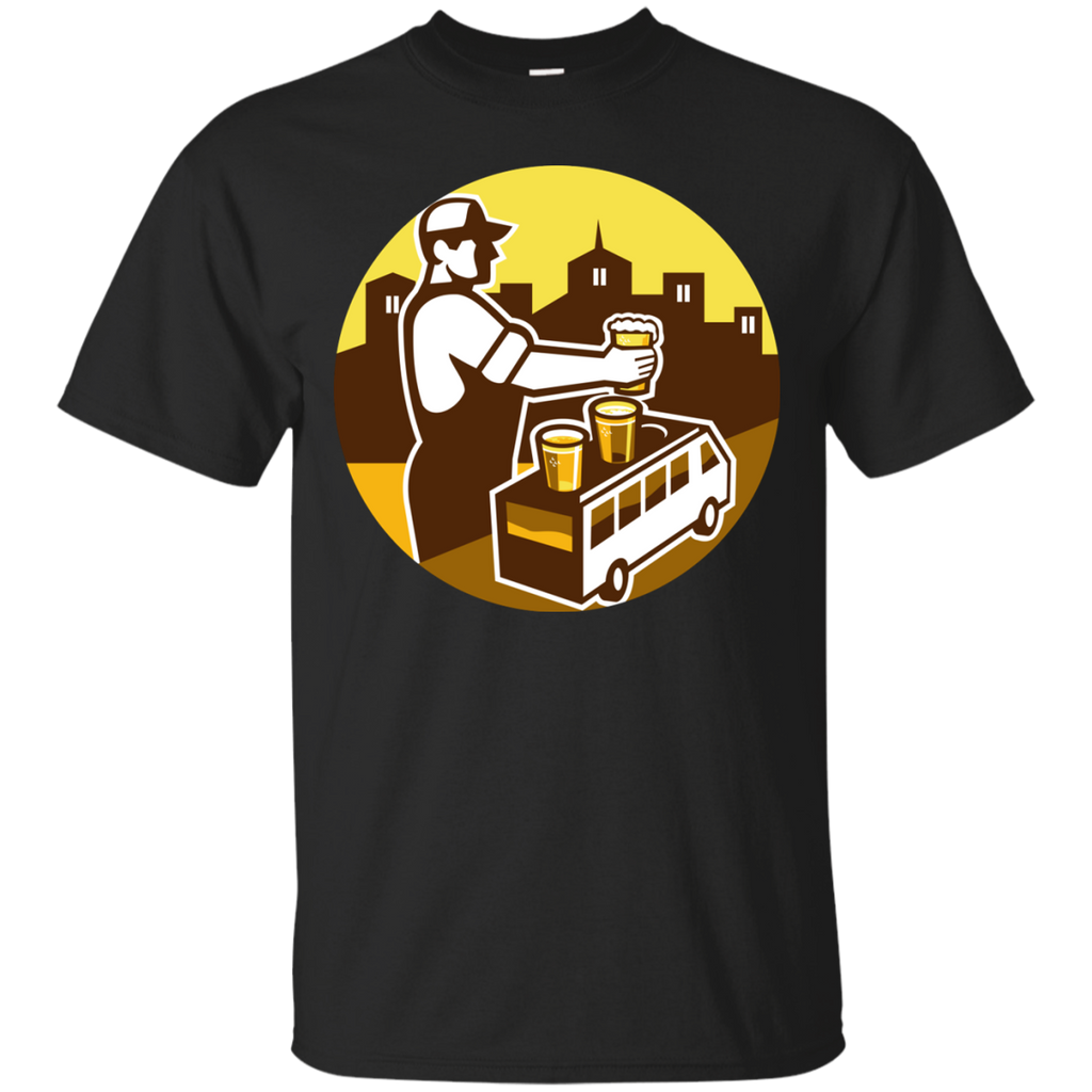 bartender beer city van circle retro T-Shirt