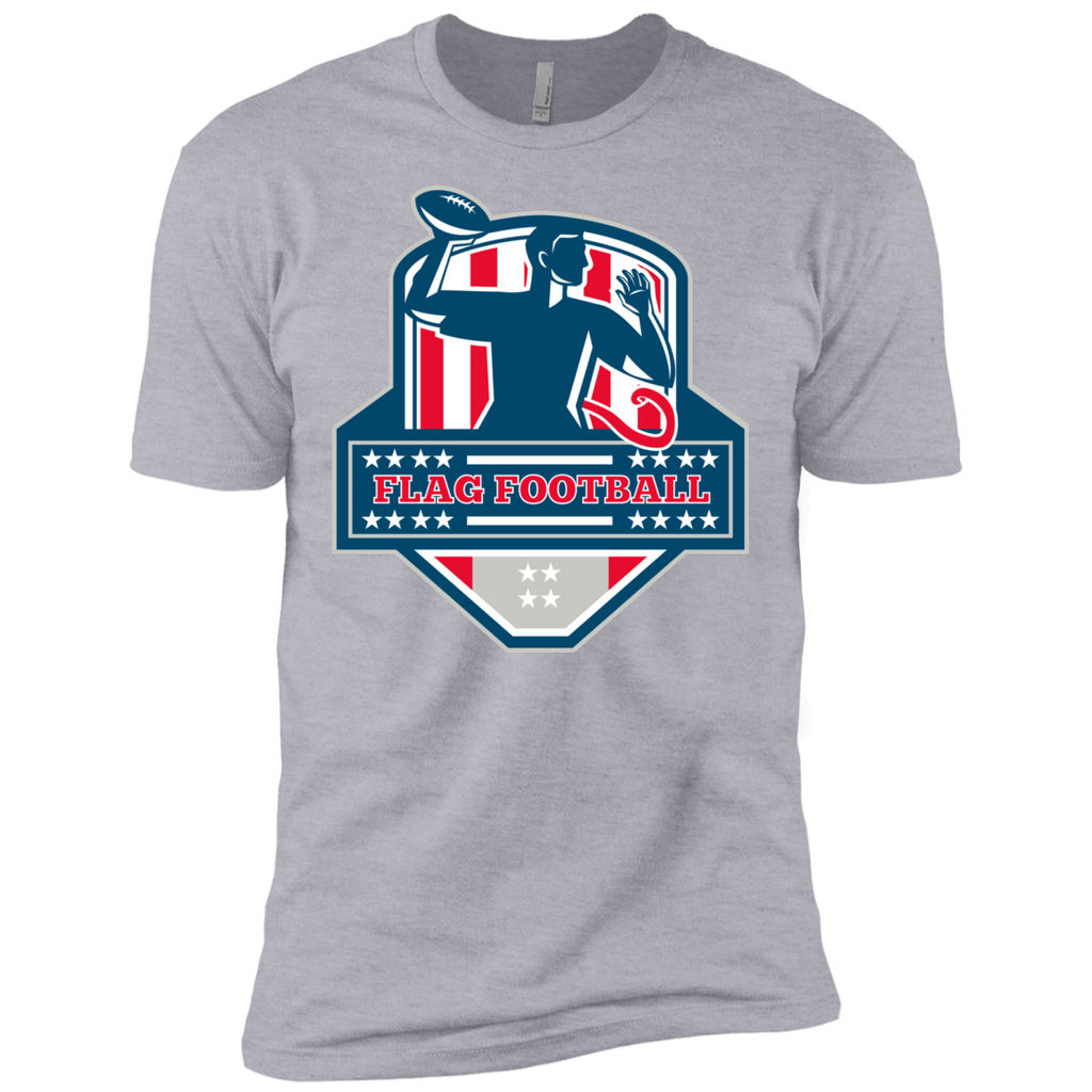 flag football qb player passing ball crest retro sweatshirt T-Shirt